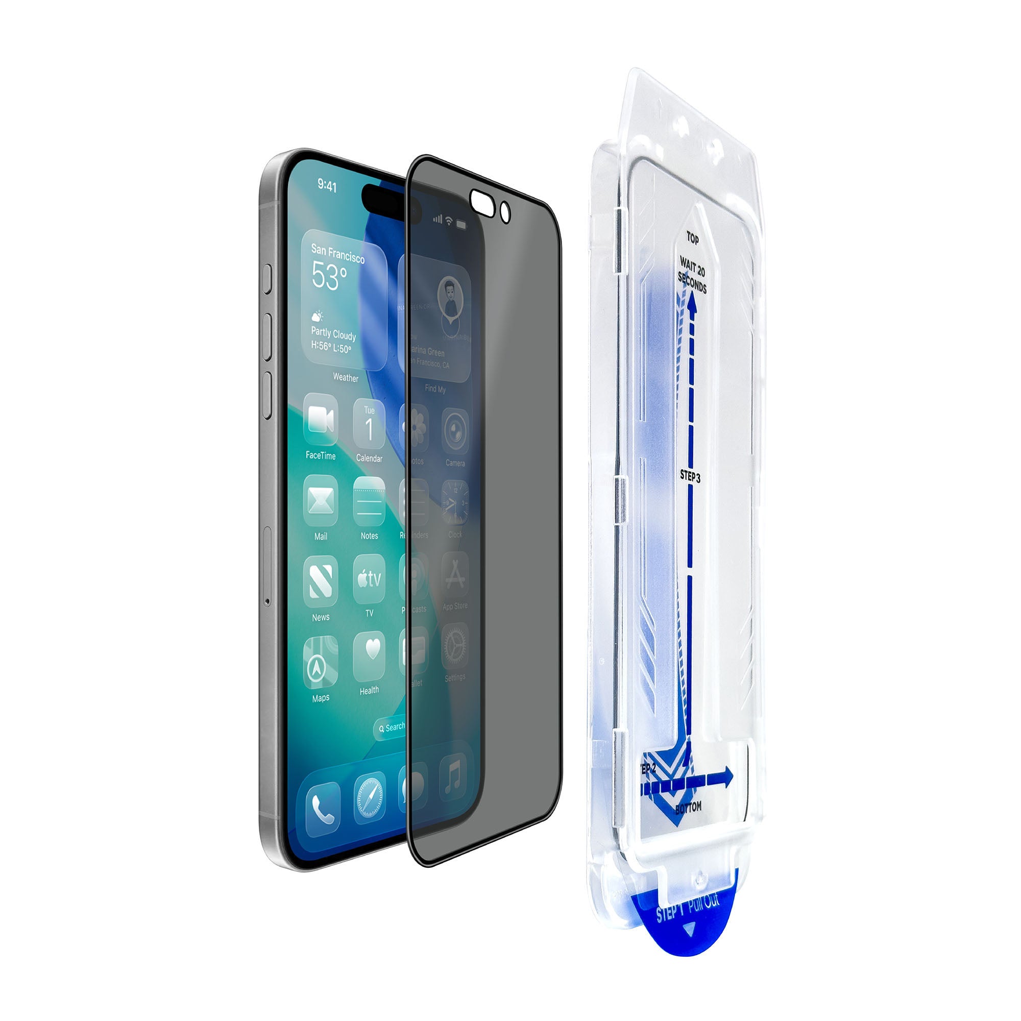Torrii iPhone 17 Air Bodyglass Screen Protector - Privacy Torrii iPhone 17 Air Bodyglass Screen Protector - Privacy